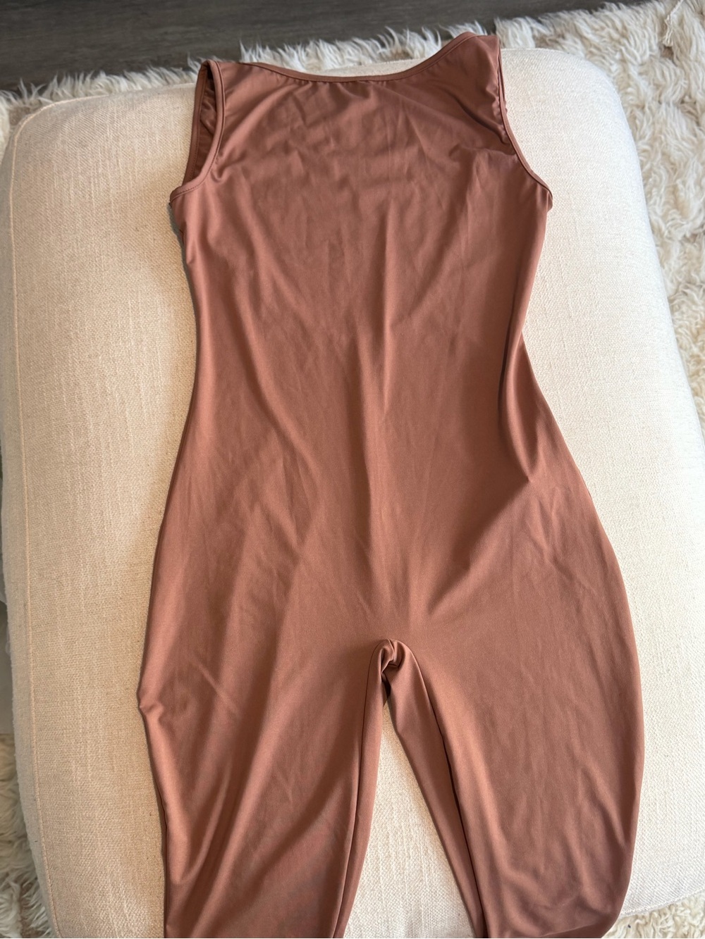 Missguided + Rust Brown Sleeveless Jumpsuit Romper